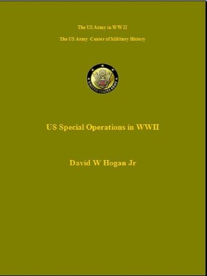 cover image of U.S. Army Special Operations in WWII